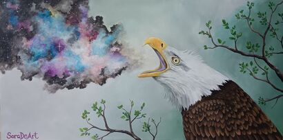 Eagle\'s Divine Call - a Paint Artowrk by SaraDe Art